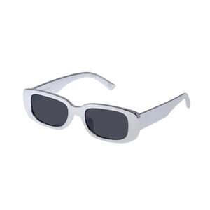 New AIRE Ceres Unisex Silver Chrome Rectangle Frame Sunglasses